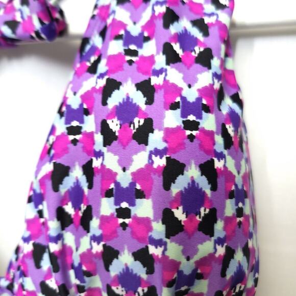 Old Navy Bikini Top Size Large Purple Black Pattern Padded Swim Top Swimsuit​​ - Picture 2 of 9
